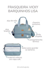 FRASQUEIRA TERMICA VICKY BARQUINHOS LISA - AZUL - MASTERBAG