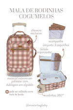 MALA DE RODINHA COGUMELO - CARAMELO - MASTERBAG