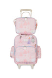 KIT MOCHILA DE RODINHAS + LANCHEIRA KIDS PRINCESAS - ROSA