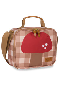 KIT MOCHILA DE RODINHA + LANCHEIRA KIDS - COGUMELOS - CARAMELO