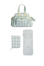 KIT MATERNIDADE 3 PÇS BEAR XADREZ - MENTA