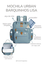 MOCHILA URBAN BARQUINHOS LISA - AZUL