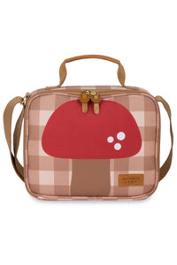 KIT MOCHILA DE RODINHA + LANCHEIRA KIDS - COGUMELOS - CARAMELO