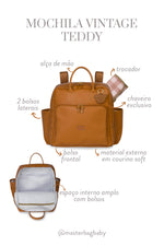 MOCHILA VINTAGE TEDDY - CARAMELO