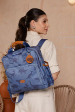 MOCHILA VINTAGE DINOSSAURO - AZUL - MASTERBAG