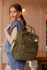 MOCHILA URBAN BORBOLETAS - OLIVA - MASTERBAG
