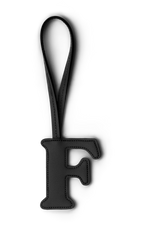 CHAVEIRO LETRA F PERSONALIZADO - PRETO - MASTERBAG