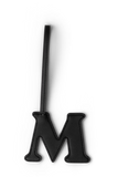 CHAVEIRO LETRA M PERSONALIZADO - PRETO - MASTERBAG