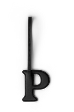 CHAVEIRO LETRA P PERSONAIZADO - PRETO - MASTERBAG