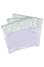 CONJUNTO DE 3 SAQUINHOS BEAR XADREZ - MENTA