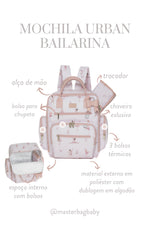 MOCHILA URBAN BAILARINA - ROSE - MASTERBAG