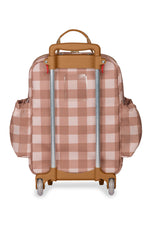 KIT MOCHILA DE RODINHA + LANCHEIRA KIDS - COGUMELOS - CARAMELO