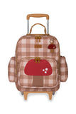 KIT MOCHILA DE RODINHA + LANCHEIRA KIDS - COGUMELOS - CARAMELO