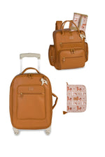 KIT MATERNIDADE 3 PÇS CAVALINHOS LISA - CARAMELO