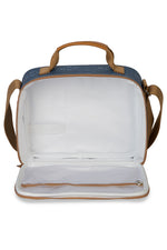 MOCHILA DE RODINHAS + LANCHEIRA KIDS DINOSSAURO - AZUL - MASTERBAG KIDS
