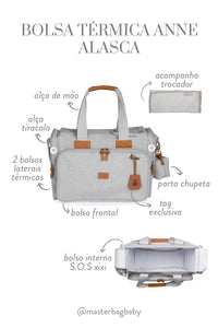 BOLSA TÉRMICA ANNE ALASCA - CINZA