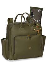 MOCHILA VINTAGE AVIÃO LISA - OLIVA