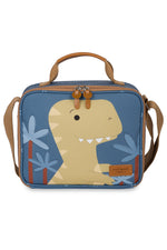 MOCHILA DE RODINHAS + LANCHEIRA KIDS DINOSSAURO - AZUL - MASTERBAG KIDS
