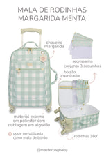 MALA DE RODINHA MARGARIDA - MENTA