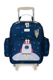 MOCHILA DE RODINHA + LANCHEIRA KIDS - ESPAÇO - MARINHO - MASTERBAG KIDS