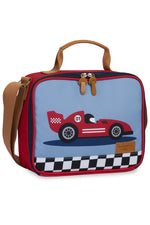 KIT MOCHILA DE RODINHAS + LANCHEIRA KIDS CARROS - VERMELHO