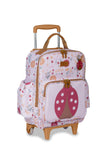 KIT MOCHILA DE RODINHA + LANCHEIRA KIDS - JOANINHA - ROSA