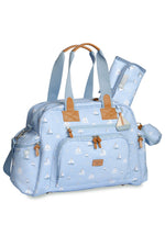 KIT MATERNIDADE  3 PÇS BARQUINHOS ESTAMPADA - AZUL - MASTERBAG