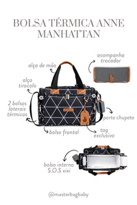 BOLSA TÉRMICA ANNE MANHATTAN - PRETO