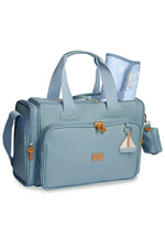 KIT MATERNIDADE 4 PÇS BARQUINHOS LISA - AZUL - MASTERBAG