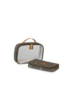 KIT MOCHILA DE RODINHAS + LANCHEIRA + NÉCESSAIRE KIDS BEAR - OLIVA