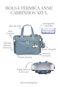 BOLSA TÉRMICA ANNE CARRINHOS - AZUL