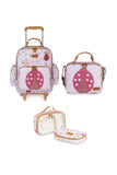 KIT MOCHILA DE RODINHAS + LANCHEIRA + NÉCESSAIRE KIDS JOANINHA - ROSA