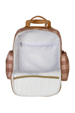 MOCHILA DE RODINHA + LANCHEIRA KIDS - COGUMELOS - CARAMELO - MASTERBAG KIDS
