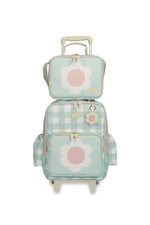 KIT MOCHILA DE RODINHAS + LANCHEIRA KIDS MARGARIDA - MENTA