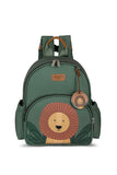 MOCHILA KIDS + LANCHEIRA - LEÃO - VERDE - MASTERBAG KIDS