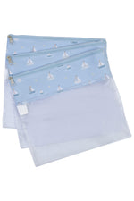 KIT MATERNIDADE 3 PÇS  BARQUINHOS LISA - AZUL - MASTERBAG