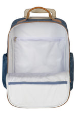 MOCHILA DE RODINHAS + LANCHEIRA KIDS DINOSSAURO - AZUL - MASTERBAG KIDS
