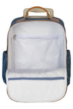 MOCHILA DE RODINHAS + LANCHEIRA KIDS DINOSSAURO - AZUL - MASTERBAG KIDS