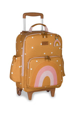 MOCHILA DE RODINHA ARCO-ÍRIS BOHO KIDS - MOSTARDA