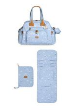 KIT MATERNIDADE  3 PÇS BARQUINHOS ESTAMPADA - AZUL - MASTERBAG