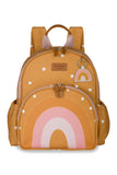 MOCHILA + LANCHEIRA KIDS ARCO-ÍRIS BOHO - MOSTARDA - MASTERBAG KIDS