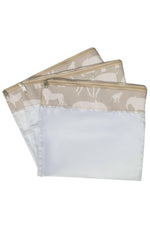 CONJUNTO 3 SAQUINHOS SAFARI - CAQUI - MASTERBAG